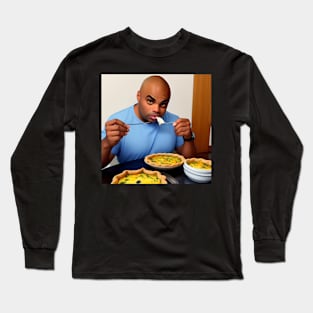 Charles Barkley Eating Quiche Long Sleeve T-Shirt